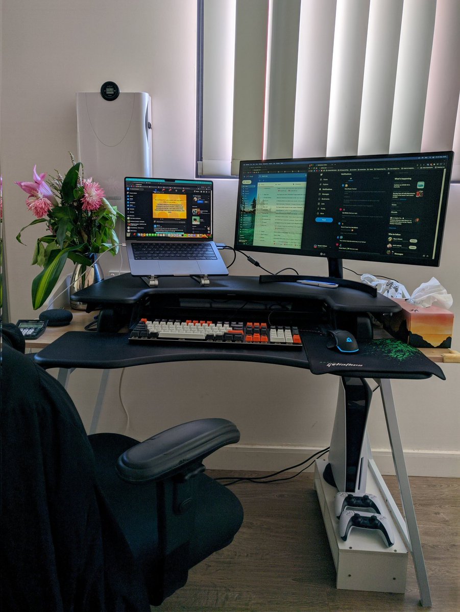 The_asangam's tweet photo. Moved to a new place. I always wished I could put something green next to my table. Here I've got flowers. https://t.co/iIpgHefLpC
