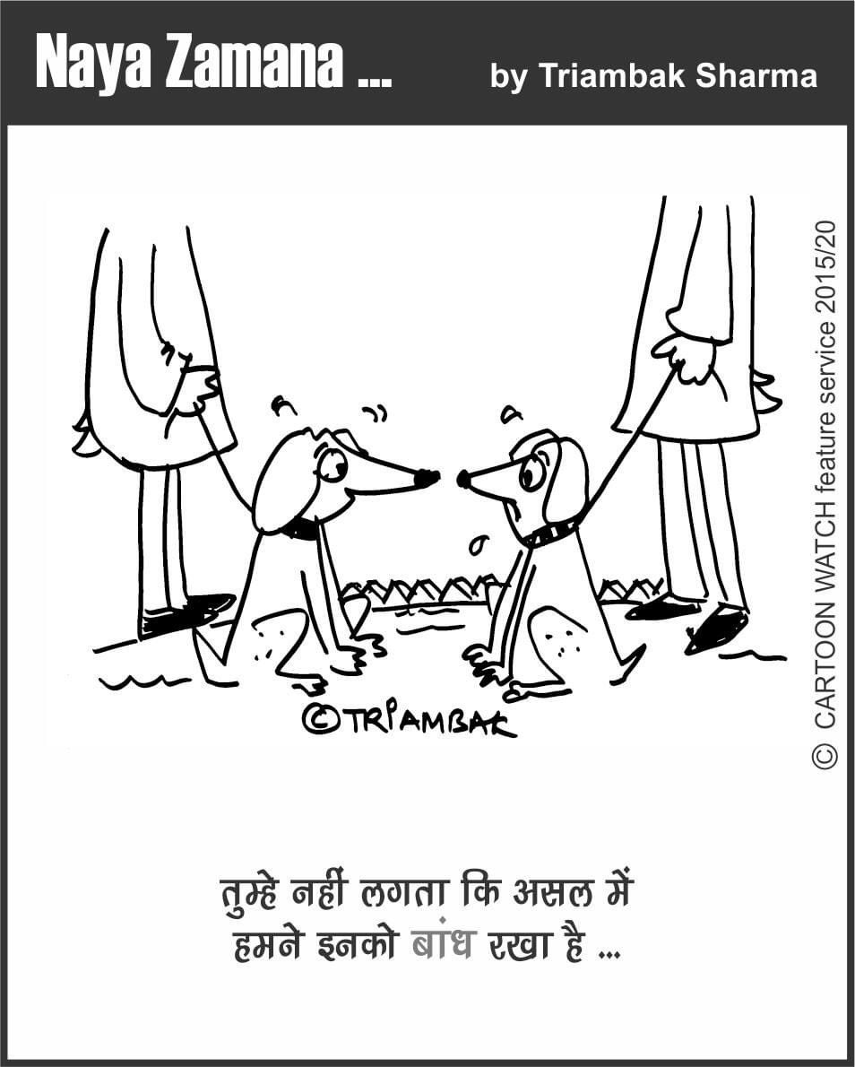 cartoonwatch's tweet photo. बंधन 🙏 #nayazamana #cartoonwatch #triambaksharma #cartoonmagazine https://t.co/VsJhwzG3K8
