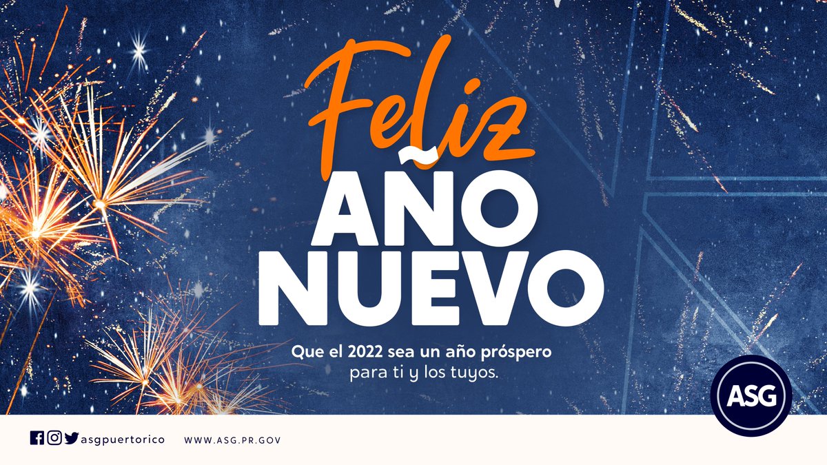 ASGPUERTORICO's tweet image. Celebremos un nuevo comienzo y tracemos nuevas metas a lograr. #añonuevo2022 #newyear #puertorico