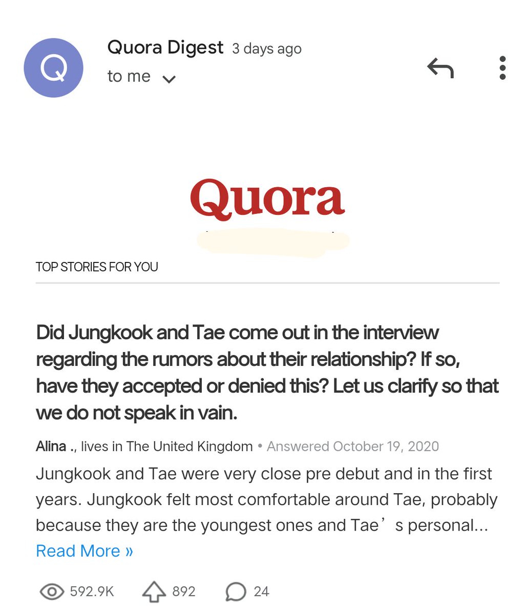 MinseoKyungso0's tweet photo. This @Quora keeps sending me emails everyday. I dont remember ever subscribing, cos if I did, why would i chose to receive topics about that group over EXO 🙄🙄
#quora #unwantedmail #idontcare https://t.co/Oc49InJGKq