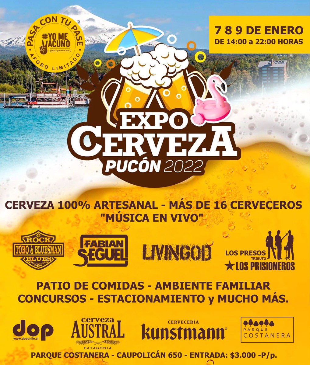 PUCONBLUES's tweet photo. EXPO CERVEZA #PUCON 2022 https://t.co/U0uAeiPiJC