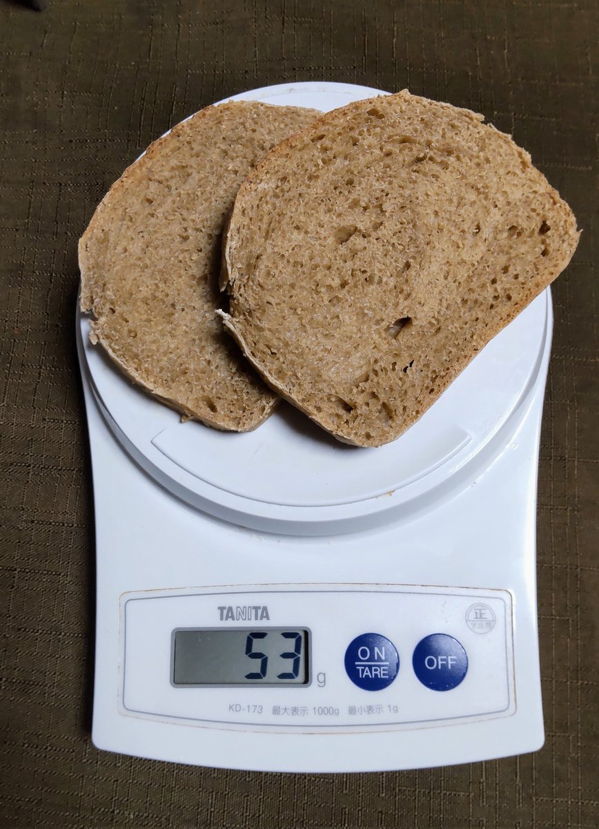 計算上は今朝のパンで食物繊維5.5グラム程度摂取したことになるかな。