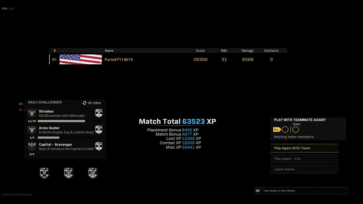 Solo Trios no plane kills put me at 2nd for WR