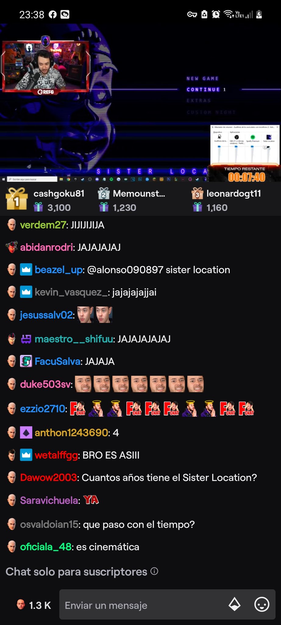 Si el directo de @TheGrefg no acaba en 7:40min, me rapo la cabeza. Como quien comenzamos el año :) https://t.co/U9ei1CvX3C