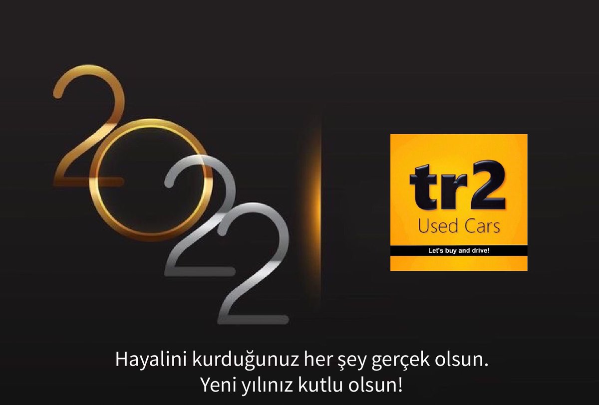 Hayalini kurduğunuz her şey gerçek olsun. Yeni yılınız kutlu olsun!  🎉🎁🚗

#otomotiv #mobilite #yeniyıl #happynewyear #2022 #tr2usedcars