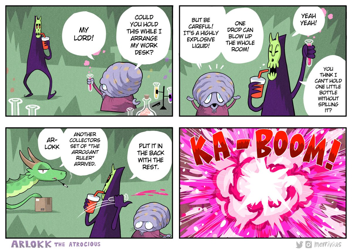 Happy new year!🎆
Arlokk will return in January but in the meantime, have a behind the scenes look how one comic is made!
Thumbnail -> Sketch -> Lines -> Color
#NewYear2022 #webcomic #art #comics