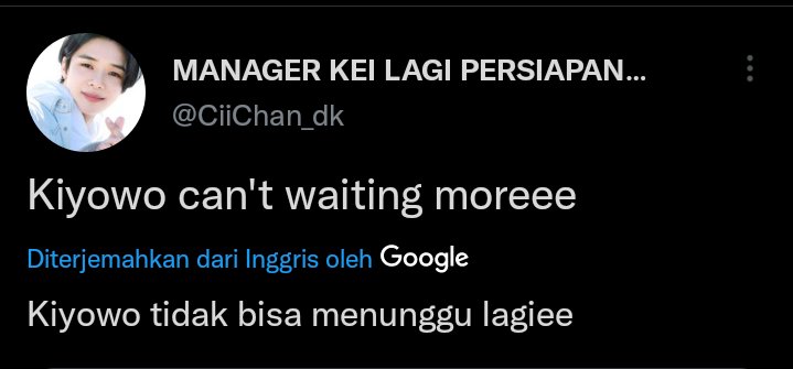 CiiChan_dk's tweet photo. Wkwk lucu banget terjemahan indonya jadi lagieee ada logat ee nya wkwk https://t.co/LCnOrK76Yd