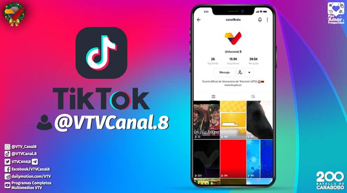 VTVcanal8's tweet photo. #ÚNETE | ¡Disfruta del contenido que tenemos para ti en nuestra cuenta en TikTok! 😀 https://t.co/oEqKaon2HP 

#01Ene https://t.co/fIws7TDvHn