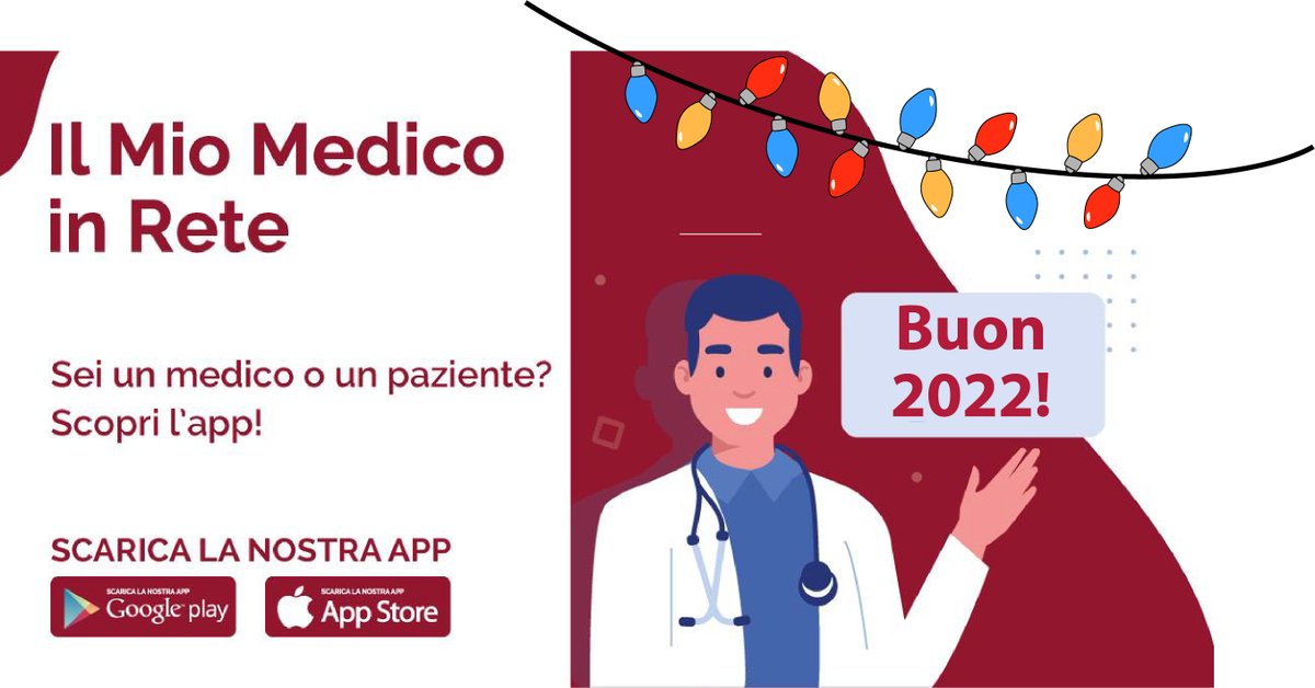 MioMedinRete's tweet photo. Ci lasciamo alle spalle un anno difficile, ancora alle prese con la pandemia, ma con ottimismo guardiamo al futuro. 
Il Mio Medico in Rete augura a tutti un buon fine anno e un Felice 2022 
#telemedicina #digitalhealth #app https://t.co/qG23ohJ2mr