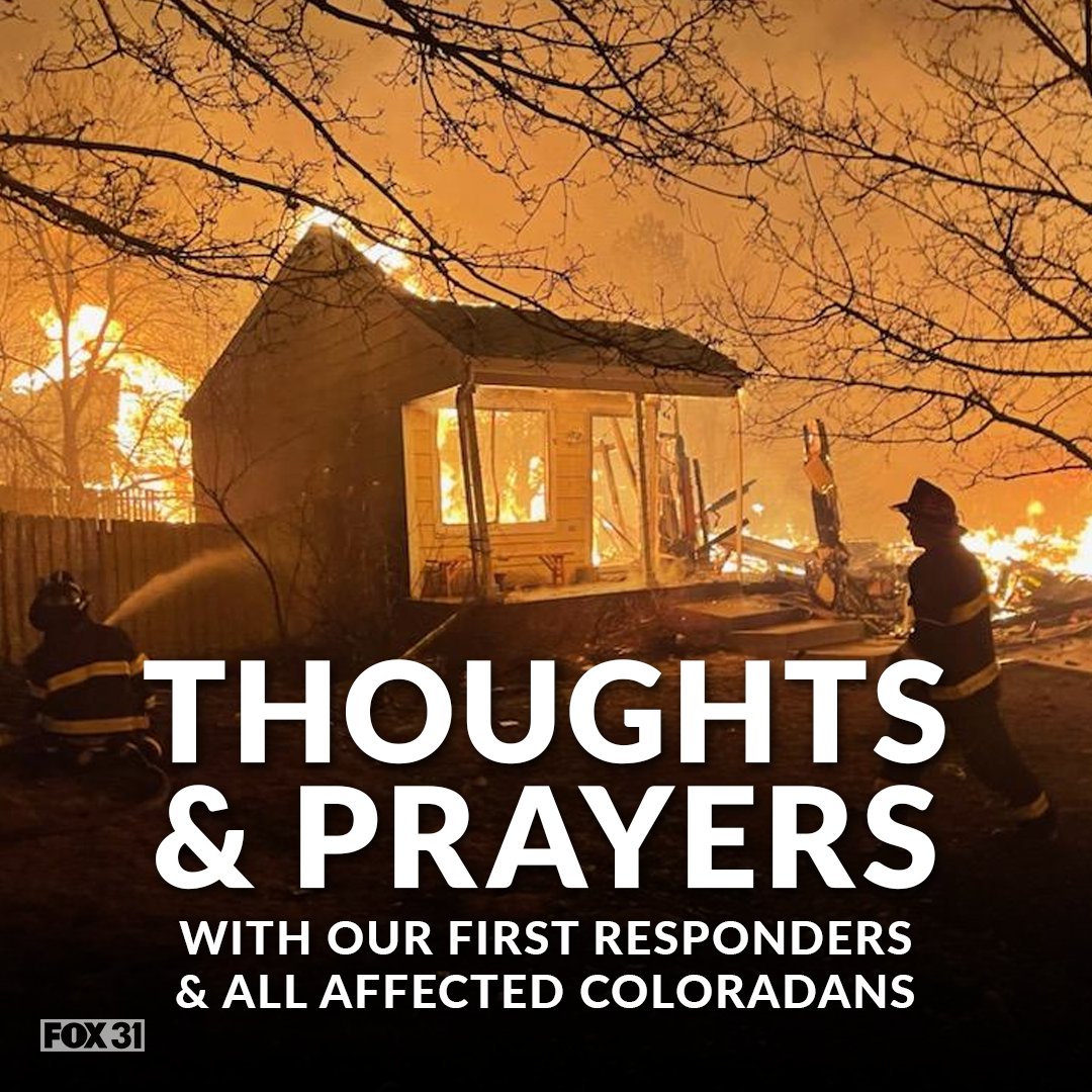 Our thoughts and prayers are with our first responders and all affected Coloradans. Pictured are Denver Fire Department firefighters.