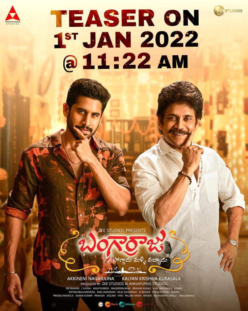 iamnagarjuna's tweet photo. Watch out for the teaser tomorrow!!🔥

#Bangarraju #Bangarrajuteaser
#pandugalanticinema

@chay_akkineni
@kalyankrishna_k 
@fariaabdullah2
@iamkrithishetty
@anuprubens
@AnnapurnaStdios @ZeeStudios_ @zeemusiccompany  @zeemusicsouth https://t.co/4L1JKgAkoU