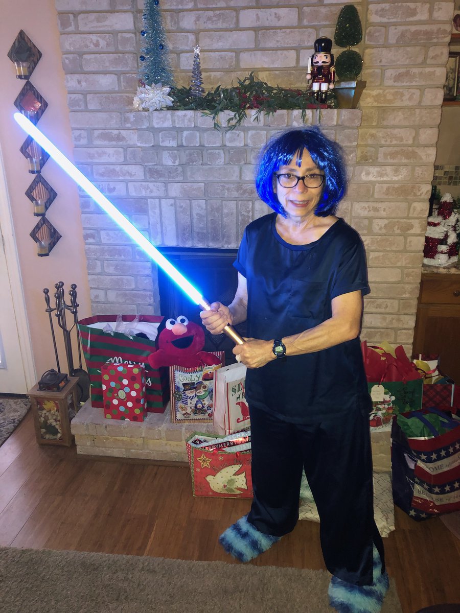 acfreeman7's tweet photo. I finally got my lightsaber &amp; so did various mbrs of my family. 
Yes, we are a family of nerds &amp; proud of it ♥️
@NISDRawlinson 
@NISDSpecialEd 
@NISD 
@NISDMSScience https://t.co/mLhGSXs3hd