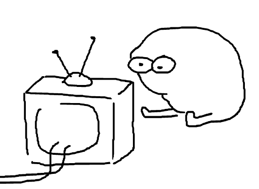 fanart of me watching tv 