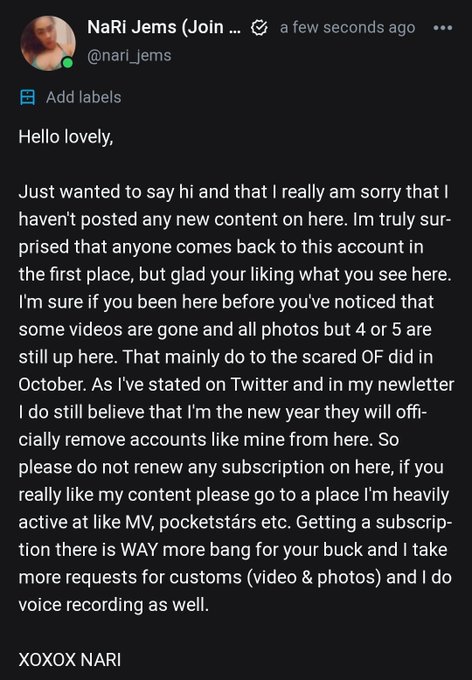 Important information for anyone STILL on my onlyfans. https://t.co/kJp7V4hlHM