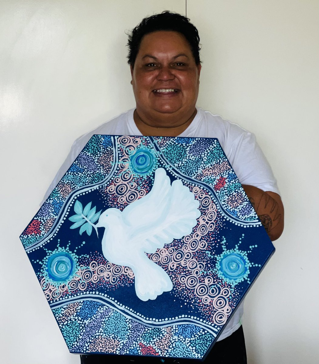 My last painting for 2021… 
“New Beginnings” ❤️👣🪃