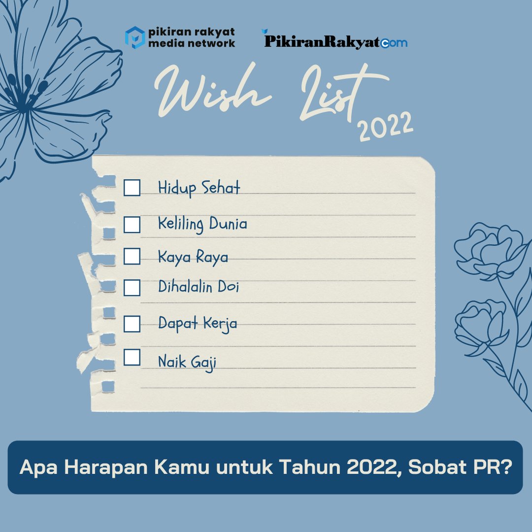 pikiran_rakyat's tweet photo. Apa saja harapan Sobat PR untuk Tahun 2022? Yuk bagikan wish list kamu di komen, kita Aminkan bersama sama🙌🏻
#31Desember https://t.co/jDhL06i9t1