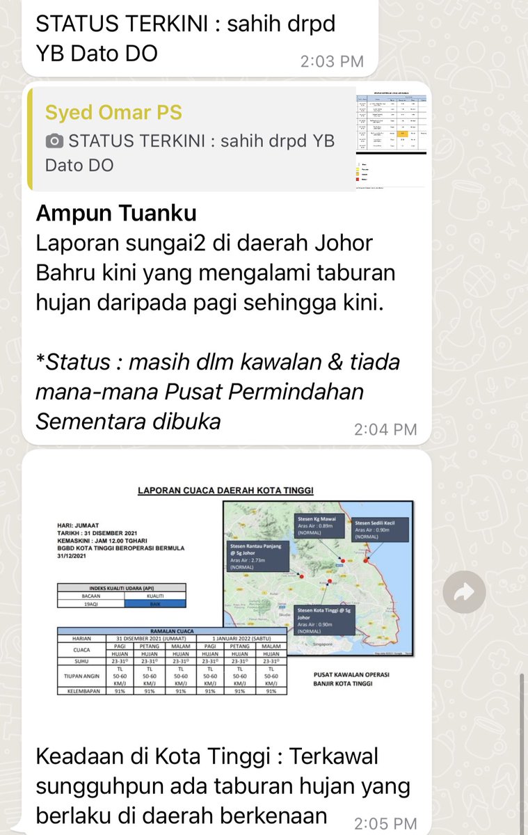 HRHJohorII's tweet photo. Laporan dan maklumat terkini. https://t.co/vcMFJxiGdq
