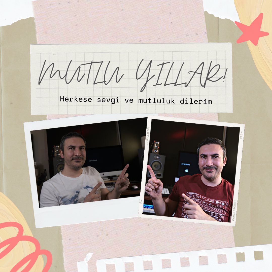 Hepinize sağlık, mutluluk, huzur, başarı ve müzik dolu yıllar dilerim 😊 #evstüdyosu