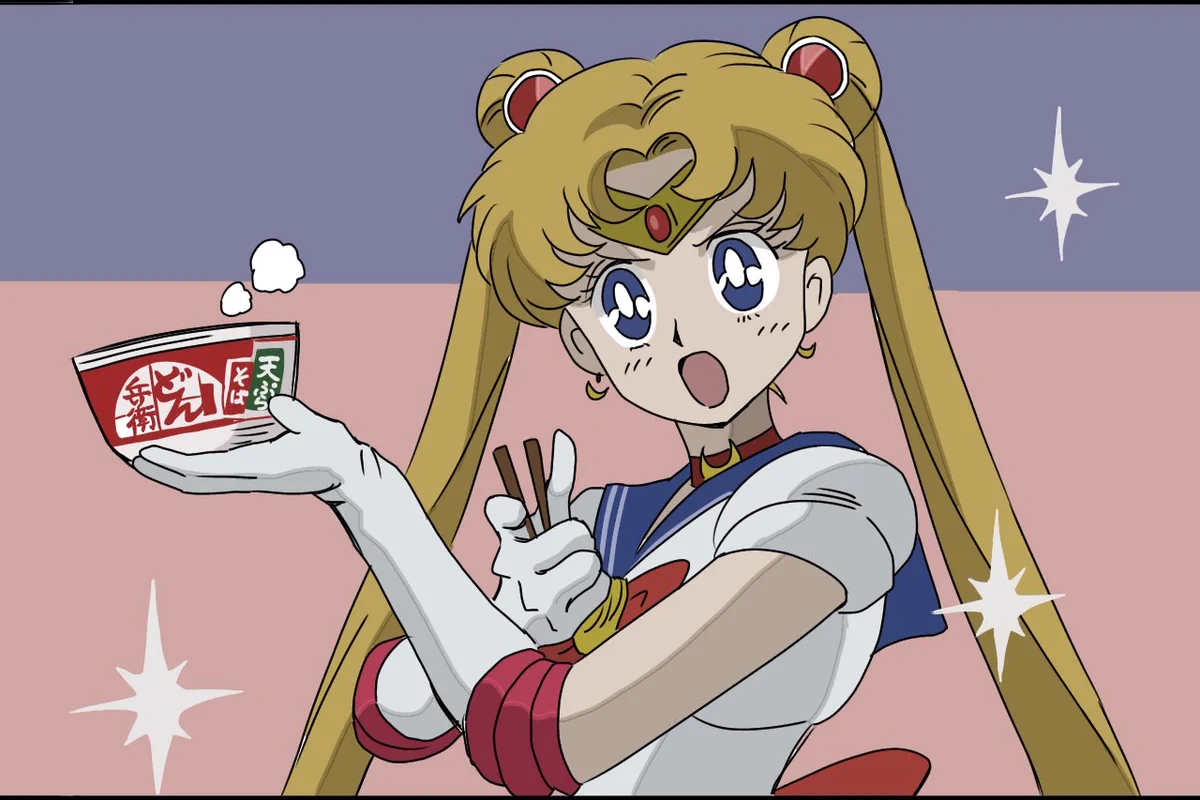 セーラームーンも年越しそばそばを食べて、来年を迎えます！