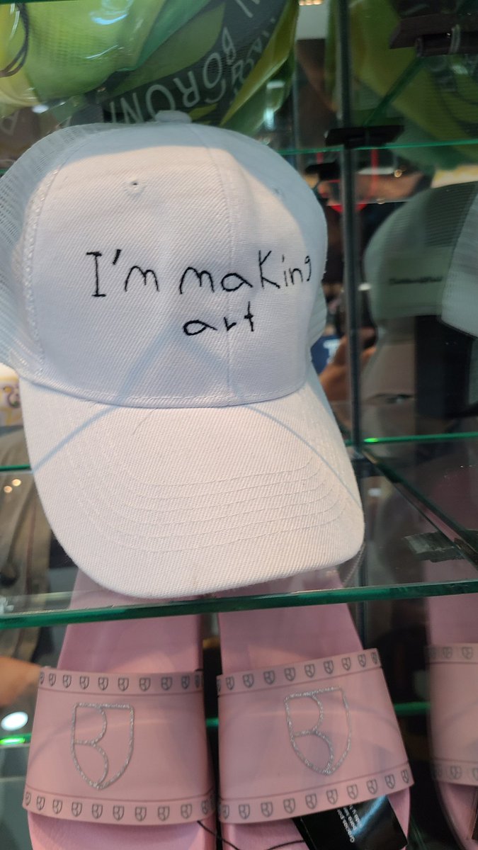 TechieTheThird's tweet photo. I found this hat at the mall in Mexico and I want to get it. But, they're out of stock and they can't sell the display. Very unfortunate... https://t.co/3V6l1mGj1m