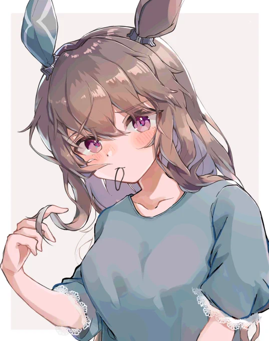 以前髪下ろしアヤべさんの私服妄想してたときのイラスト見返していたら、7割くらい解釈一致だったので 再掲してもいいですか…❓❓❓ 