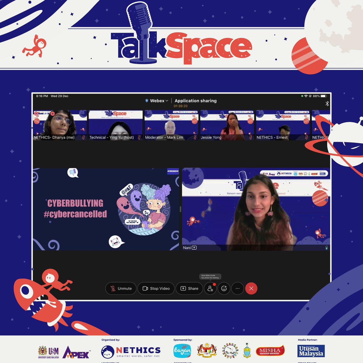 NETHICSUSM's tweet photo. TalkSpace could not have been a success without you! ๐ฅณ
Thank you for making it such a meaningful and insightful session โค๏ธ
If you missed it, you can catch our live on Facebook: https://t.co/19Gf9vHixk
#NETHICS #SaferNET #BeNETHICS #NEThink #SmarterWordsSaferNet https://t.co/XhyjBuwzp1