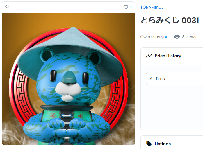 bellchi_nft's tweet photo. @toramikuji @PechuAxis @k2atzkci3r @kawauso_wagashi @Epb84D52e4fQ2pj ブルーの虎さん頂きました～😁
とらみくじさん‼️ありがとうございます🙏 https://t.co/kn5yYof9IW