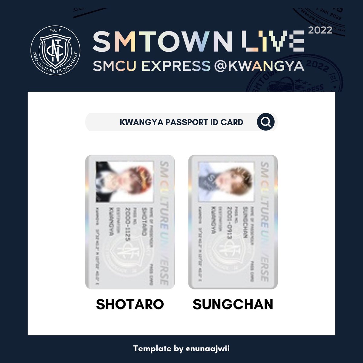 Template preview photocard pc NCT - SMTOWN LIVE 2022 : SMCU