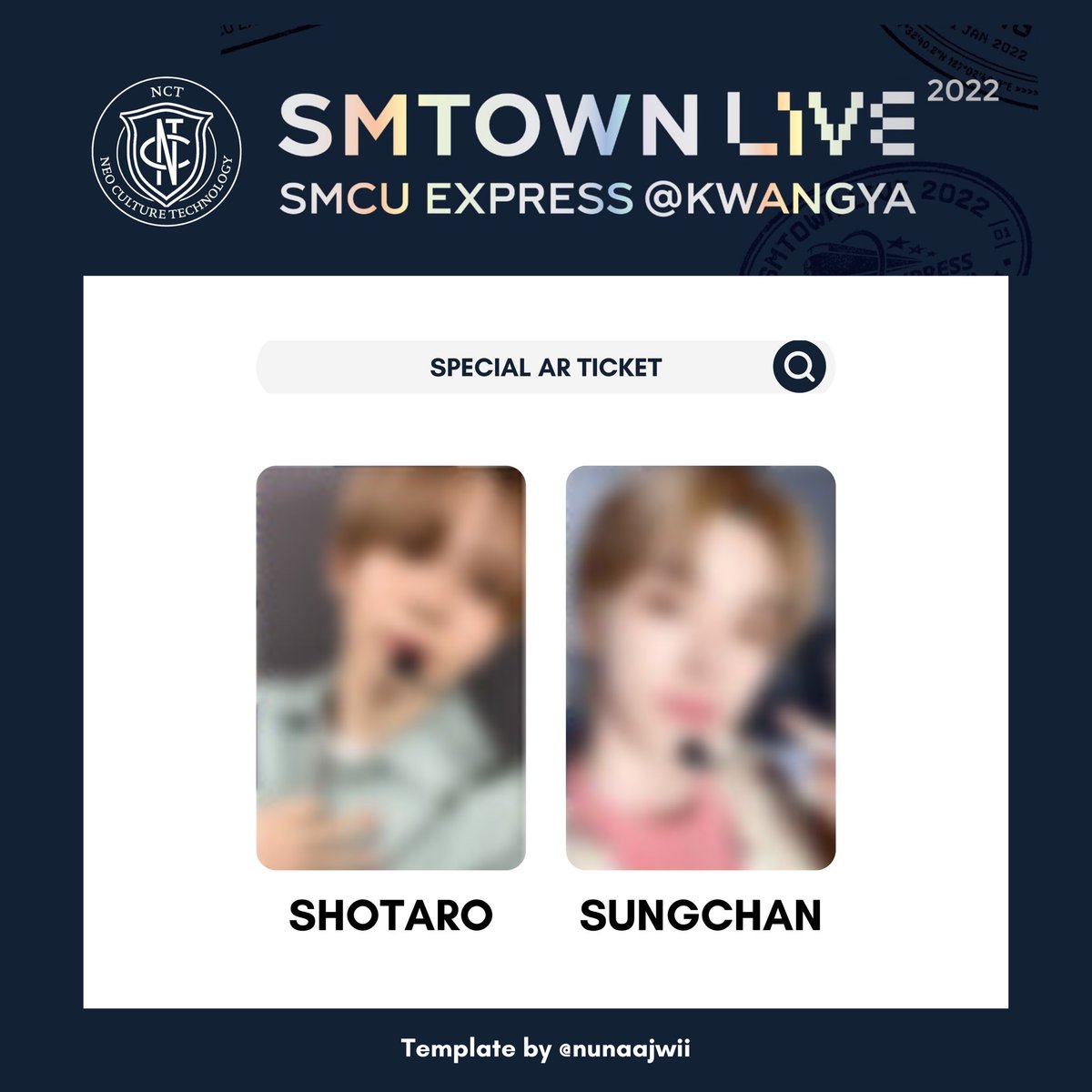 Template preview photocard pc NCT - SMTOWN LIVE 2022 : SMCU
