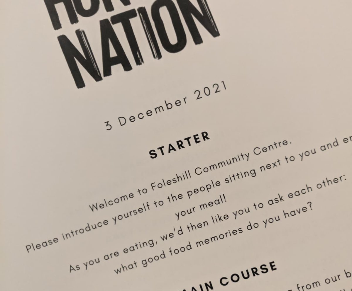 KatyRubinTO's tweet photo. I also got to work w/ @strike_a_light @Coventry2021 and some new collaborators in Coventry inc. @angela_mhlanga @JosephineNewms @tomtheatre and Jaz Singh in support of the development of #HungryNation, a theatrical, communal meal-event looking at policy to address hunger. 9/x https://t.co/EWq8IcXLPt