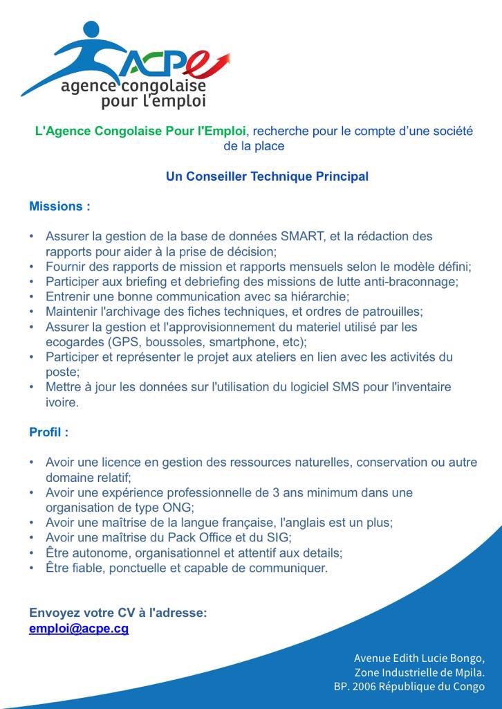 AcpeCg's tweet photo. 📢 Donnez vous une chance en envoyant votre CV à emploi@acpe.cg en précisant l'offre à laquelle vous postulez dans "l'objet" de votre mail. 
Avant le 10 janvier 2021 

#EnsemblePourlEmploi 🖇💼
#ChezMoiAuCongo https://t.co/TjpDw7onjP