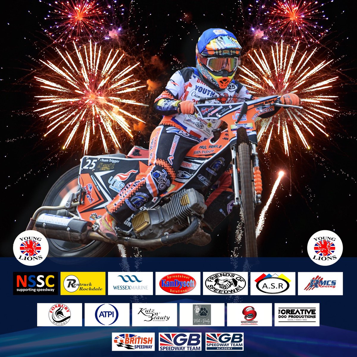 gbyouthspeedway's tweet photo. Wishing all of our sponsors, riders, families and fans a very Happy New Year. Our thanks for all of your support &amp; here’s to a safe &amp; successful 2022 season. #BackTheBrits 🇬🇧🇬🇧 📷 @IanCharlesPhoto https://t.co/g6zgvePJds