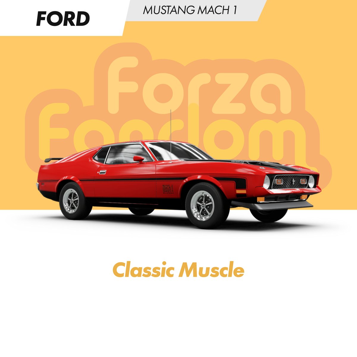 forzafandom's tweet photo. First NFT
The 1971 Ford Mustang Mach 1 is a front-engine classic muscle car featured in Forza Motorsport 4, all subsequent Motorsport titles, with its inclusion in Forza Motorsport 5 as part of the Road America Booster Pack and in Forza Horizon 5 as part of Series 3.
#NFT https://t.co/ScamATUrb1