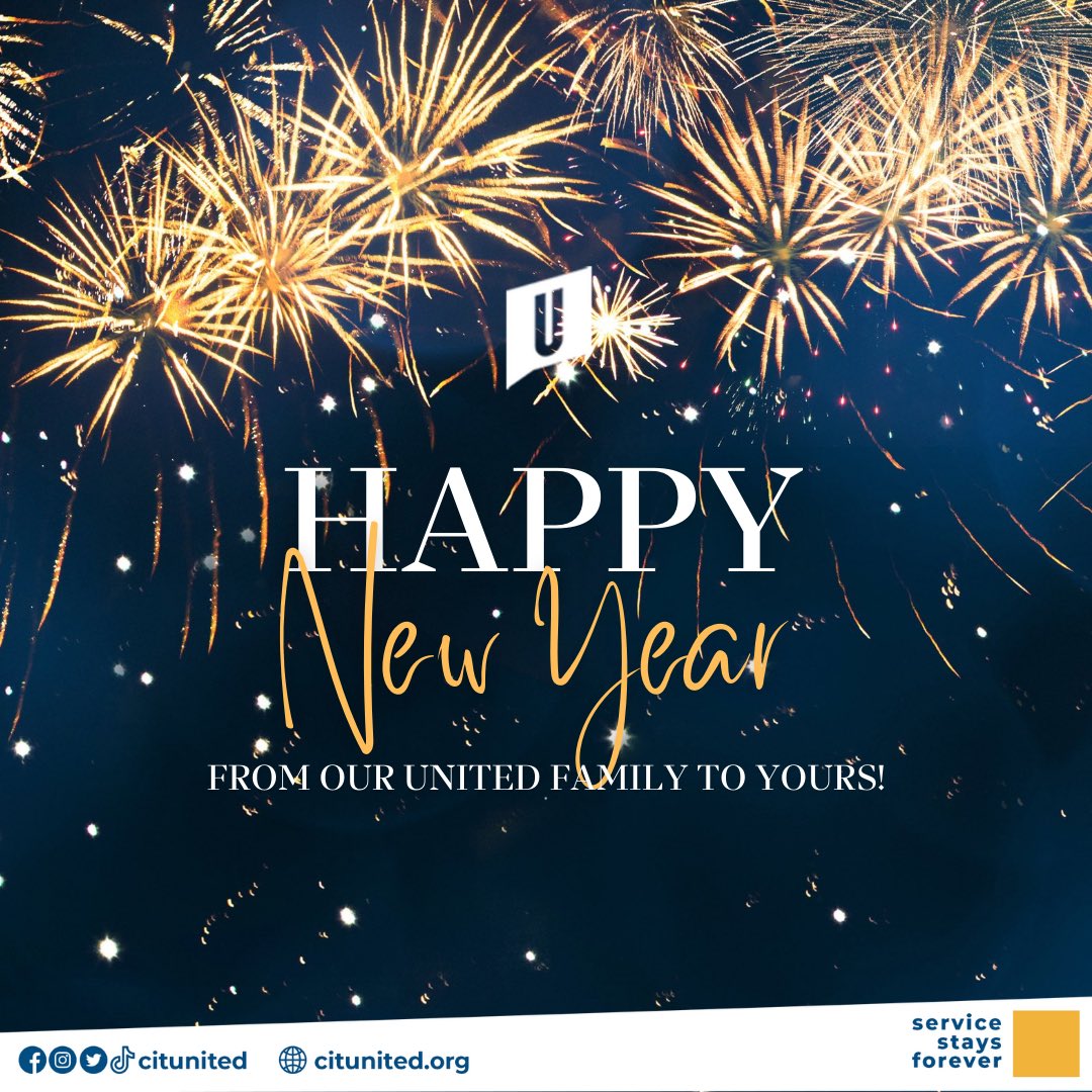 citunited's tweet photo. As we wrap up 2021 and welcome 2022, the Union of Nation-builders and Innovators for Transparency, Empowerment, and Development (UNITED) wishes everyone a Happy New Year!

#UNITED2022
#ServiceStaysForever https://t.co/QQfuRz6f9V
