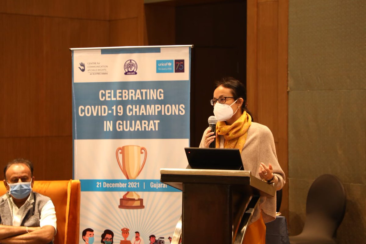 CCCRPDEU's tweet photo. We wrapped up 2021 with a workshop on Celebrating #COVID19 Champions in Gujarat, in association with @airnews_abad 
Officials from @airnews_abad  @InfoGujarat shared experiences of managing #COVID19 crisis from the front and creating a positive atmosphere during the pandemic. https://t.co/paABZSrnFk