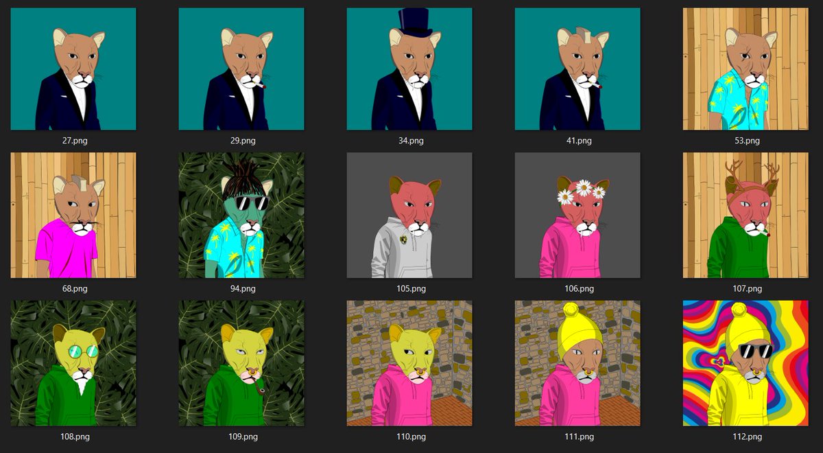 AwkwardPuma's tweet photo. Awkward Pumas 7th drop is done!!!
Check the new 15 Awkward Pumas on https://t.co/anqHZV5Q2A
#NFT #nftcollector #NFTs #NFTCommunity #NFTdrop #AwkwardPumaCountryClub https://t.co/KCUfoSV3oD