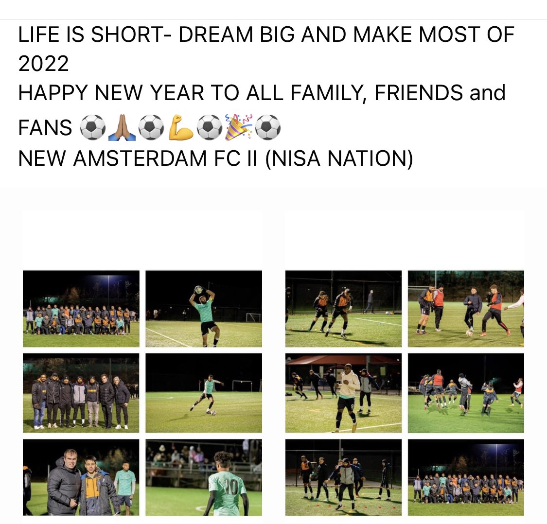 HAPPY NEW YEAR- 2022
NEW AMSTERDAM FC II (NISA NATION)