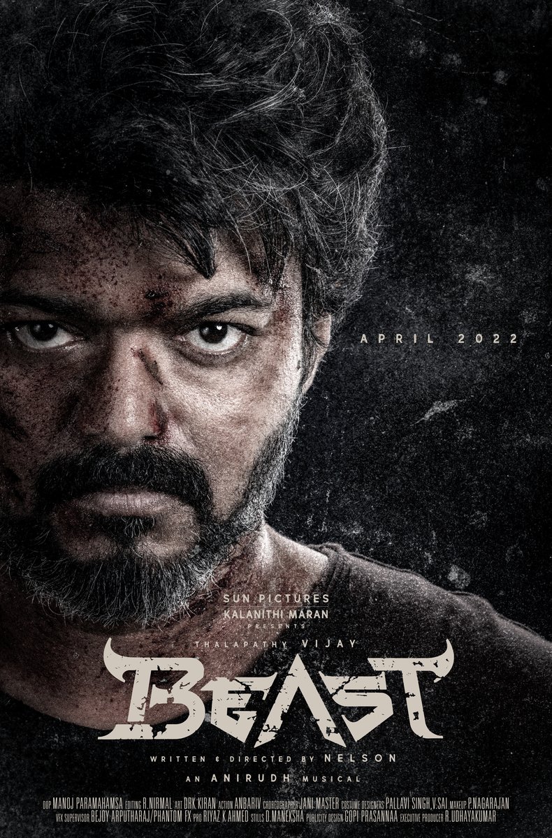 Sun Pictures (@sunpictures) on Twitter photo Happy New Year Nanba ❤
From team #Beast
<a href="/actorvijay/">Vijay</a> <a href="/Nelsondilpkumar/">Nelson Dilipkumar</a> <a href="/anirudhofficial/">Anirudh Ravichander</a> <a href="/hegdepooja/">Pooja Hegde</a> <a href="/manojdft/">manoj paramahamsa</a> <a href="/Nirmalcuts/">Nirmal@editor</a> <a href="/anbariv/">AnbAriv</a> #BeastFromApril Happy New Year Nanba ❤
From team #Beast
<a href="/actorvijay/">Vijay</a> <a href="/Nelsondilpkumar/">Nelson Dilipkumar</a> <a href="/anirudhofficial/">Anirudh Ravichander</a> <a href="/hegdepooja/">Pooja Hegde</a> <a href="/manojdft/">manoj paramahamsa</a> <a href="/Nirmalcuts/">Nirmal@editor</a> <a href="/anbariv/">AnbAriv</a> #BeastFromApril