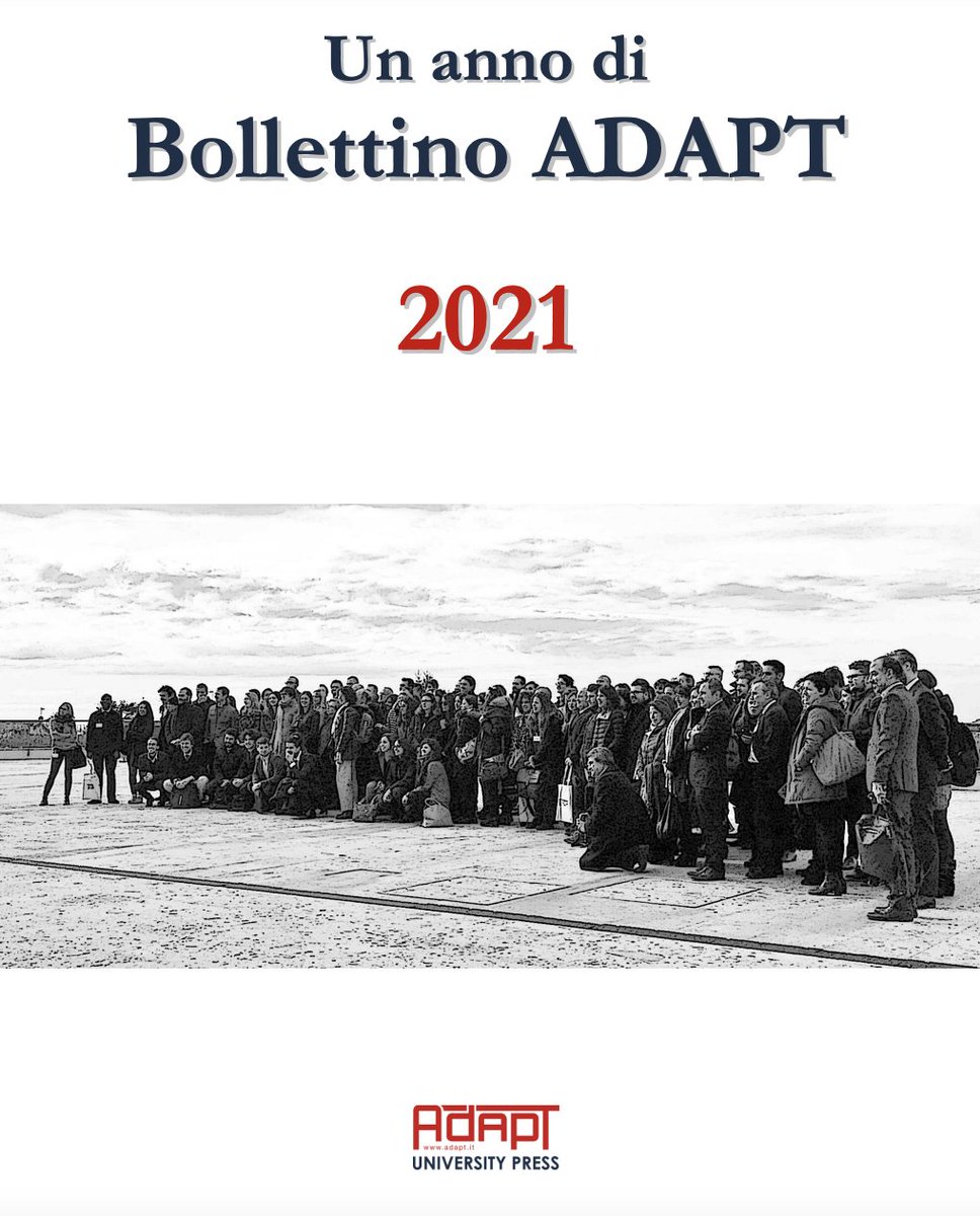 Un anno è lungo, se parliamo poi di lavoro e politiche sociali un anno (e quest'anno!) può sembrare eterno. 

Abbiamo messo insieme tutti i contributi pubblicati su <a href="/bollettinoADAPT/">bollettinoADAPT</a> nel 2021 per poterlo ripercorrere. 

Lo trovate qui: moodle.adaptland.it/pluginfile.php…

Buon anno a tutti!