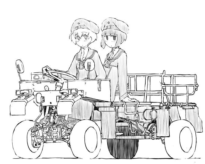 艦これラクガキ?クラカに乗るレーベさんとマックスさん^^
Krakaは民間作業車両として開発されましたが興味を持ったのはドイツ連邦軍空挺部隊
機動力と火力向上の為に採用され90年代くらいまで頑張っていました
折り畳み可能で空輸能力に優れ、パラシュート降下可能、TOWや20mmも装備しました 