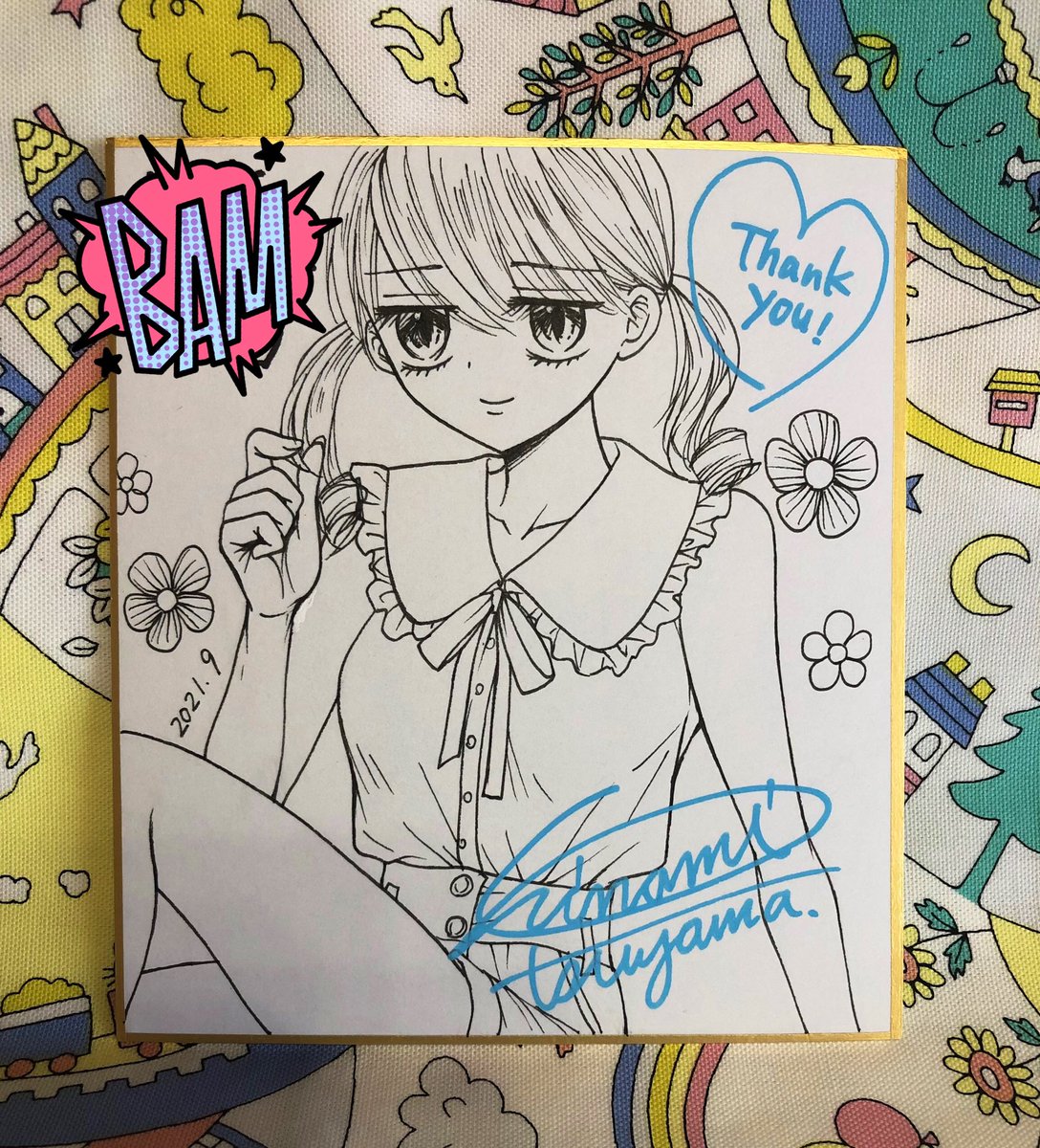 ハイスコア20巻プレゼント企画で描いたイラスト色紙紹介③ 5〜6枚目