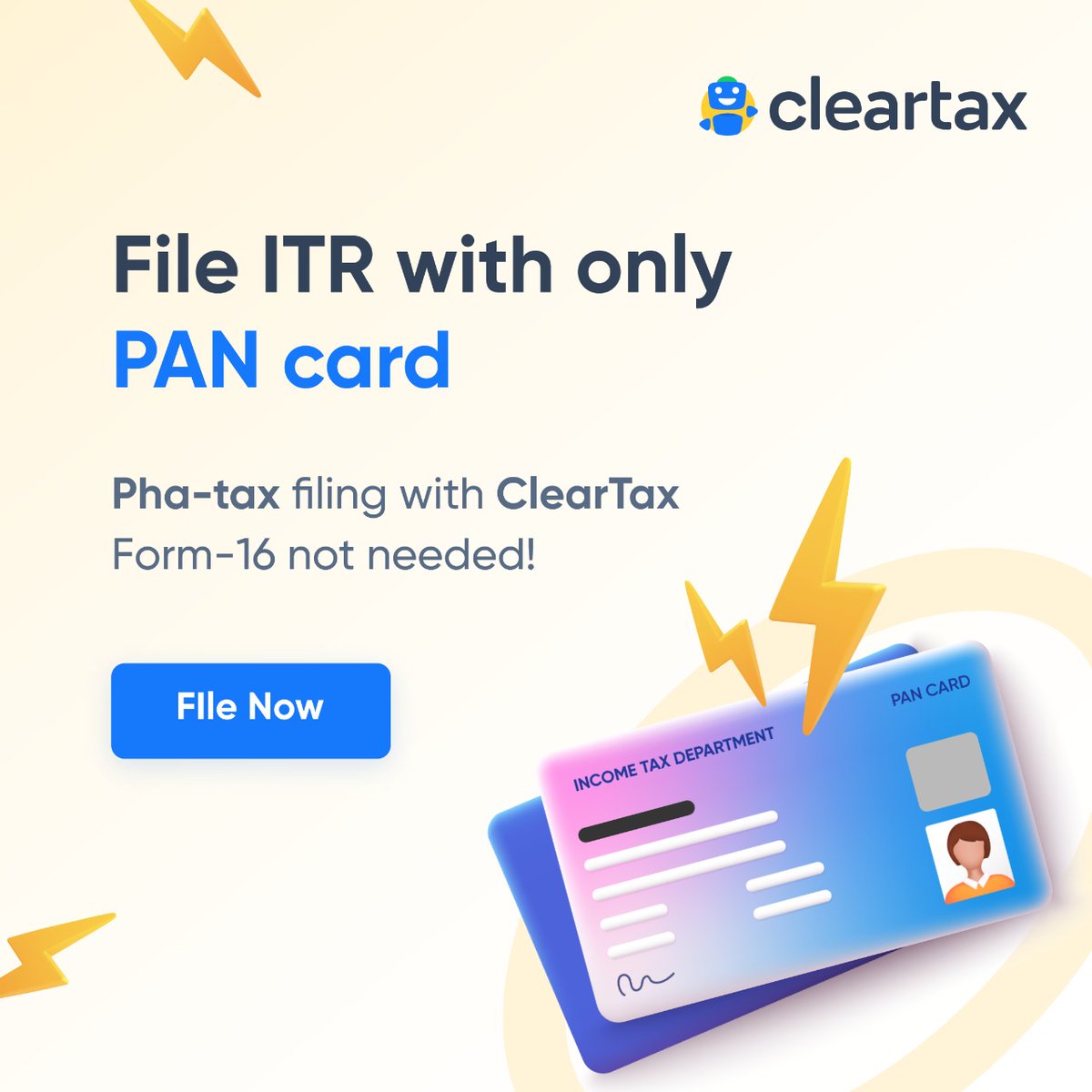 _cleartax's tweet photo. Step 1: Login
Step 2: Add PAN Card details
Step 3: Select pre-fill (fetches from govt data)
Step 4: Do a quick check
Step 5: Submit your return
Filing complete ✅
File Now: https://t.co/tzH0fBIpAb
#ITR #PreFiling #cleartax #IncomeTax #IncomeTaxReturn #incometaxfilingdate https://t.co/DHEfI8Jiwv