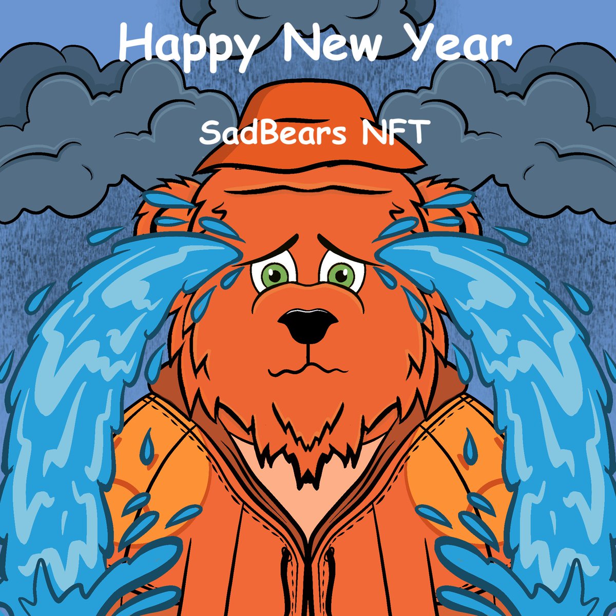 sadbearsnft's tweet photo. Happy New Year from Sad Bears Land.
May the bear tears flood the dismay and foul in 2021 off and a bring 2022 ahead!
#Solana #SolanaNFTs #sadbears https://t.co/3fXMi8Fnvz