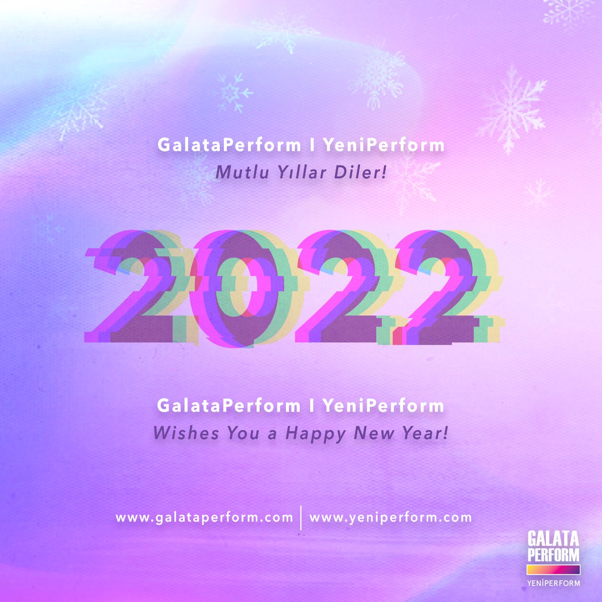 GalataPerform I YeniPerform I Happy New Year 2022 I Mutlu Yıllar

Let's Meet at our Digital Stage &amp; in Theatres in 2022!

2022'de Dijital Sahnemizde ve Tiyatrolarda Buluşalım!

#galataperform #yeniperform #theatre #theater #happynewyear #yeniyıl #iyiseneler