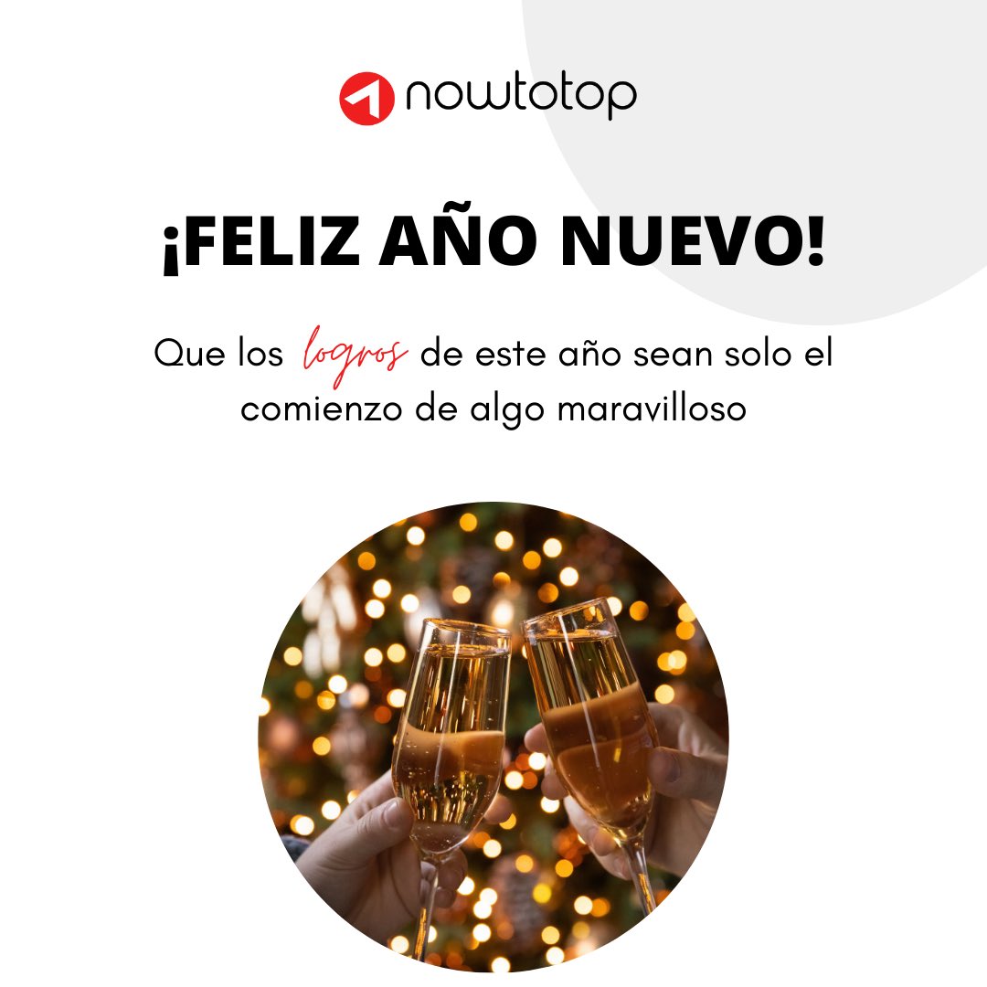 Desde Now To Top queremos daros las gracias 🙏🏻 por habernos elegido y por todo lo que hemos compartido 🫂

¡Que los logros ⭐️ de este año sean solo el comienzo de algo maravilloso juntos! 🚀

¡Feliz año nuevo! ❤️

#nowtotop #añonuevo #deseos #empresas #unión