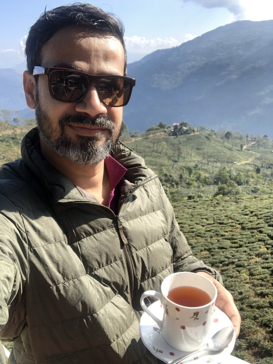 anindasardar's tweet photo. The final cup of morning tea of this year just had to be like this. Honestly, a cup of second flush here at #GingTeaHouse near Darjeeling tastes nothing like what we get in the plains https://t.co/yYhudnopux