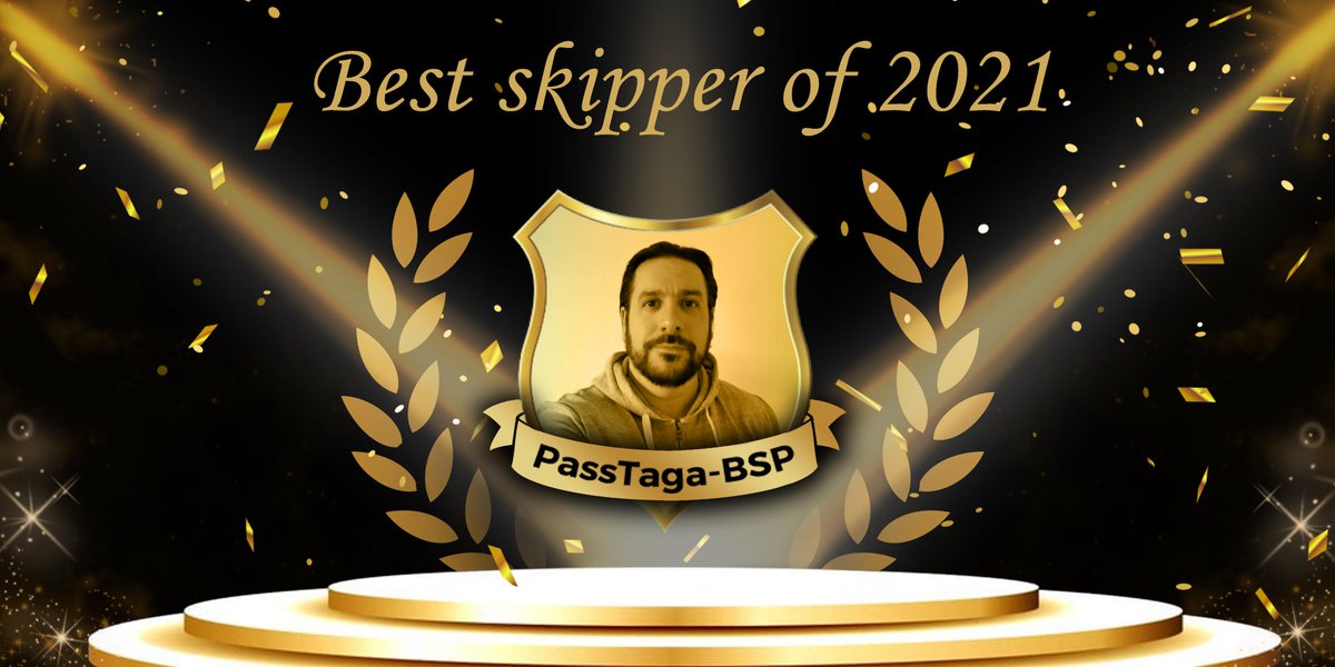 [#VRAwards] Les résultats sont tombés ! 📣

🎉 Au terme d'une année remarquable, c'est @PassTaga_ qui remporte le titre de meilleur skipper de l'année 2021 ! 🏆

Il remporte un trophée créé par <a href="/Chtik36_Torc/">Chtik36-TORC eSailing ( Mika )</a>, et aura l'opportunité de créer sa propre course sur le jeu en 2022 👏