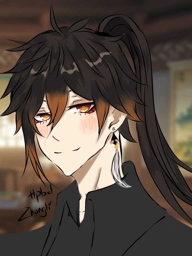 Barichan1902's tweet photo. Happy Birthdayyy Daddy 🎂🎂🎉
I draw Zhongli with high ponytail 😘🙌
#Zhongli https://t.co/WW99KpCbIo
