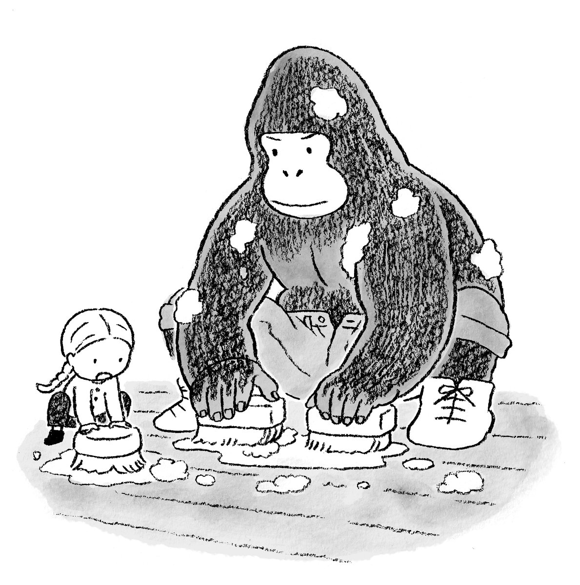 #2021年自分が選ぶ今年の4枚 
『ゴリランとわたし』のモノクロカットは新鮮ですごく楽しかった 