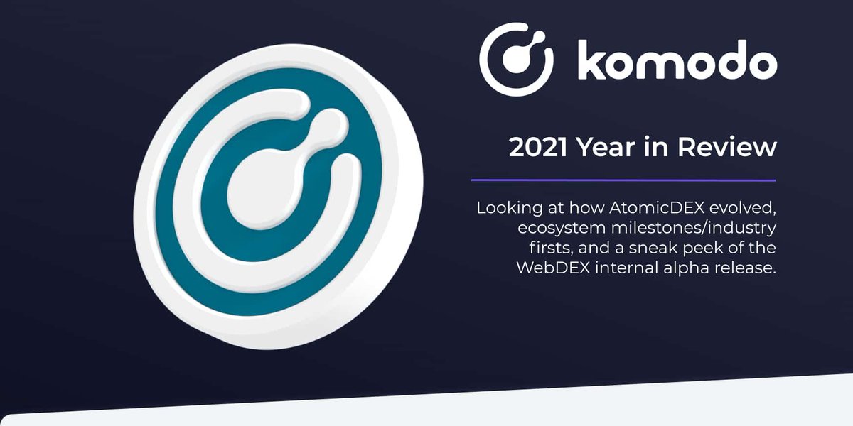 KomodoPlatform's tweet image. [🎅KOMODO YEAR IN REVIEW🎅]
In 2021, Komodo upgraded @AtomicDEX, the Komodo core blockchain, and delayed Proof of Work #dPoW.
Our ecosystem welcomed new members, and our devs added many new features, enhancements, and bug fixes.
So, let's have a look! ⤵️